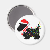 Christmas Scottie Dog mit Licht Magnet (Vorderseite/Rückseite)
