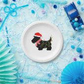 Christmas Scottie Dog mit Licht Pappteller (Party)