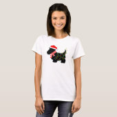 Christmas Scottie Dog mit Licht T-Shirt (Vorne ganz)