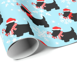 Christmas Scottie Dogs Pattern Geschenkpapier