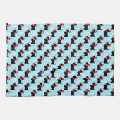 Christmas Scottie Dogs Pattern Geschirrtuch (Horizontal)