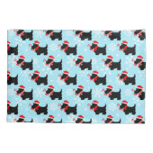 Christmas Scottie Dogs Pattern Kissenbezug (Rückseite)