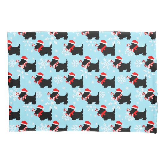 Christmas Scottie Dogs Pattern Kissenbezug (Vorderseite)