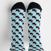 Christmas Scottie Dogs Pattern Socken (Oben)