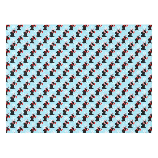 Christmas Scottie Dogs Pattern Tischdecke (Vorderseite (Horizontal))