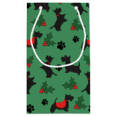 Christmas Scottie Geschenktasche Dog Holiday Kleine Geschenktüte (Rückseite)