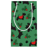 Christmas Scottie Geschenktasche Dog Holiday Kleine Geschenktüte (Vorderseite)