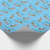 Christmas Scottish Deerhound Geschenkpapier (Ecke)