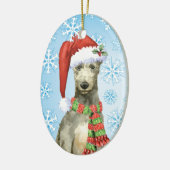 Christmas Scottish Deerhound Keramik Ornament (Links)