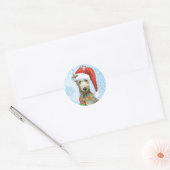 Christmas Scottish Deerhound Runder Aufkleber (Umschlag)
