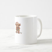 Christmas Scottish Highland Cow Classic T - Shirt Kaffeetasse (VorderseiteRechts)