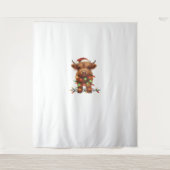 Christmas Scottish Highland Cow Classic T - Shirt Wandteppich (Vorderseite)