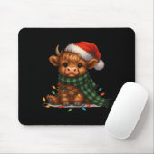 Christmas Scottish Highland Cow Santa Xmas Farm An Mousepad (Mit Mouse)