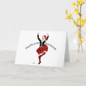 Christmas Scottish Highland Dancer Card Karte (Gelbe Blume)
