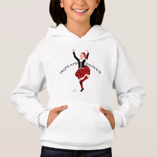 Christmas Scottish Highland Dancer Hoodie (Vorderseite)
