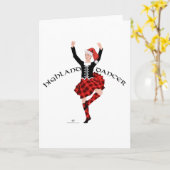 Christmas Scottish Highland Dancer Karte (Gelbe Blume)