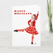 Christmas Scottish Highland Dancer Karte (Vorderseite)