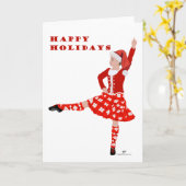 Christmas Scottish Highland Dancer Karte (Gelbe Blume)