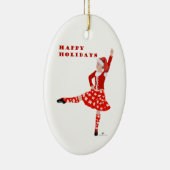 Christmas Scottish Highland Dancer Keramik Ornament (Rechts)