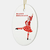 Christmas Scottish Highland Dancer Keramik Ornament (Links)