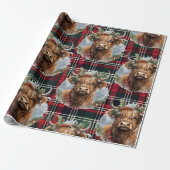 Christmas Scottish Tartan Green Red Highlander Geschenkpapier (Ungerollt)