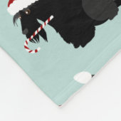 Christmas Scottish Terrier Blue Fleecedecke (Ecke)