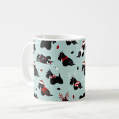 Christmas Scottish Terrier Blue Kaffeetasse (Vorderseite Links)