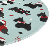 Christmas Scottish Terrier Blue Schneidebrett (Ecke)