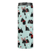 Christmas Scottish Terrier Blue Thermosbecher (Rückseite)