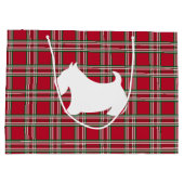 Christmas Scottish Terrier Gift Bag Große Geschenktüte (Rückseite)