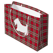 Christmas Scottish Terrier Gift Bag Große Geschenktüte (Rückseite Schrägansicht)