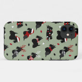 Christmas Scottish Terrier Green Case-Mate iPhone Hülle (Rückseite (Horizontal))