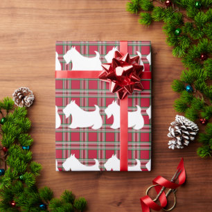 Christmas Scottish Terrier Kariert Wrapping Paper Geschenkpapier