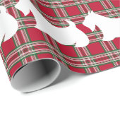 Christmas Scottish Terrier Kariert Wrapping Paper Geschenkpapier (Rolleneckpunkt)