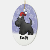 Christmas Scottish Terrier (Name der Haustiere hin Keramikornament (Links)