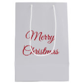 Christmas Scottish Terrier On White Rug Mittlere Geschenktüte (Rückseite)