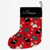 Christmas Scottish Terrier Red Kleiner Weihnachtsstrumpf (Rückseite)