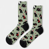Christmas Scottish Terrier Socken (Linkes Detail)