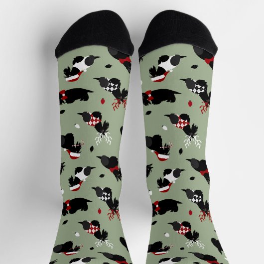 Christmas Scottish Terrier Socken (Oben)