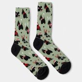 Christmas Scottish Terrier Socken (Rechts)