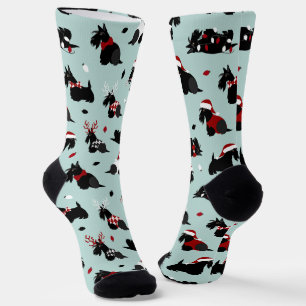 Christmas Scottish Terrier Socks Socken