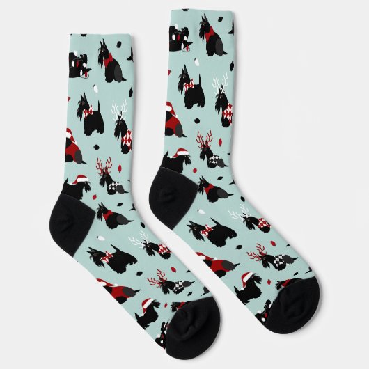 Christmas Scottish Terrier Socks Socken (Rechts)