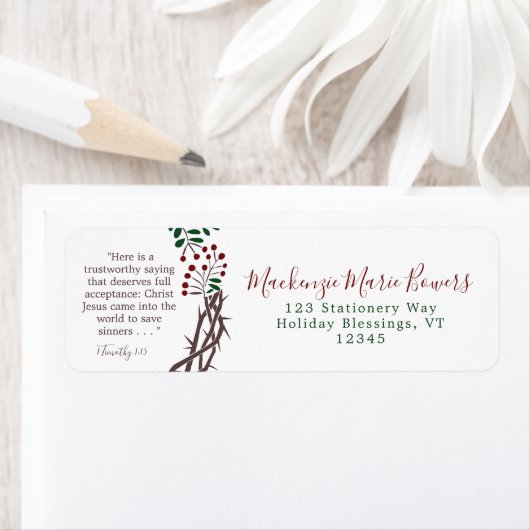 CHRISTmas Scripture Wreath-Rücksendeadresse (Insitu)