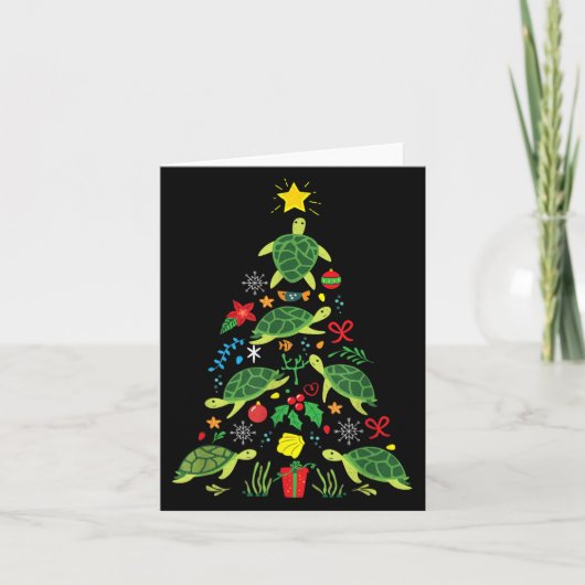 Christmas Sea Turtle Gift Co Karte (Vorderseite)