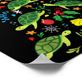 Christmas Sea Turtle Gift Co Poster (Ecke)