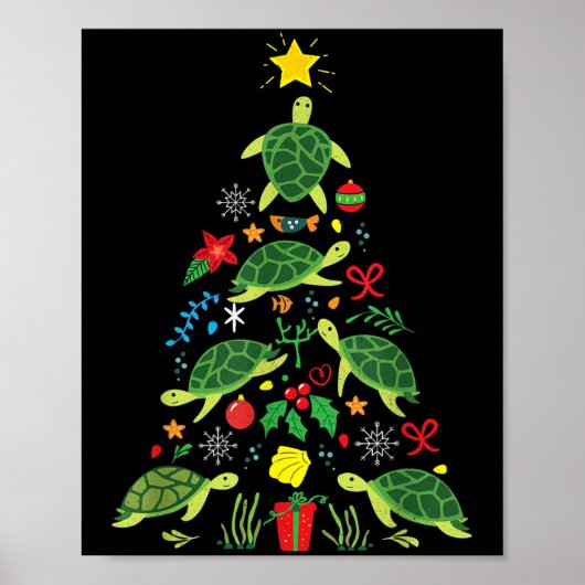 Christmas Sea Turtle Gift Co Poster (Vorne)
