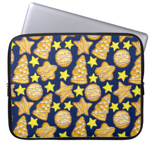Christmas seamless pattern of sweets and yellow st laptopschutzhülle