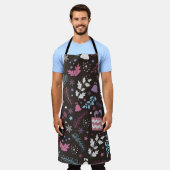 Christmas seamless pattern with tree,  snow,  gift schürze (Getragen)