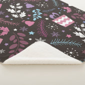 Christmas seamless pattern with tree,  snow,  gift sherpadecke (3/4)