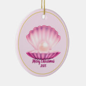 Christmas Seashell Pearl Keramik Ornament (Rechts)